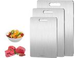 Tagliere In Acciaio Inox Da 3 Pezzi, Tagliere Per Alimenti Bifacciale, Tagliere Per Carne, Frutta