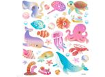 Dpcraft Stickers Adesivi Decorativi Scrapbooking 34 Pezzi, Animali Marini