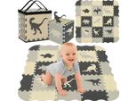 Tappeto Puzzle Per Bambini Eva 35 Pezzi - Spessore 1 Cm, Senza Bpa/Ftalati/Formammidi - Tappeto Da Gioco Con Bordi E Angoli, Impermeabile, Antiscivolo, Motivo Dino - Tappeto Per Gattonare Per Neonati E Bambini 25785