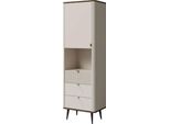 Scaffalatura Marly Colonna 60X40X191Cm Colore Selezionabile 1 Anta Cashmere / Noce