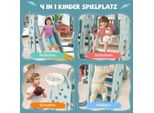 Altalena Per Bambini Con Scivolo, Sedile Regolabile In Altezza, Altalena E Scivolo 4 In 1, Canestro Da Basket E Scala Per Bambini A Partire Da 18 Mesi