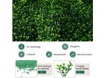 Confezione Da 12 Pannelli Siepe Artificiale Da Muro Vegetale 50 X 50 Cm Con Foglie Di Bosso Verde