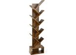 Libreria Ad Albero A 10 Livelli Con Cassetto Per Camera Da Letto/Soggiorno Marrone Rustico