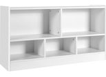 Armadietto Per Giocattoli Per Bambini In Legno, Scaffale Per Bambini, Libreria, 111 X 30 X 61,5 Cm, Bianco