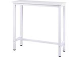 Tavolo Da Bar Per Interni Ed Esterni - Semplice E Compatto - Tavolo Da Bistrot Dal Design Robusto - Moderno Bianco - 100X40X100 Cm