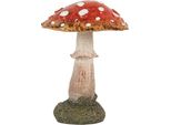 Fungo Decorativo Clayre & Eef Ø 9X12 Cm In Poliresina Rossa