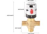 Valvola Miscelatrice Termostatica, Valvola Di Regolazione Della Temperatura Dell'acqua - Valvola Miscelatrice Per Doccia G1/2" (DN15) - Ottone."