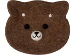 Clayre & Eef Decorazione Ciotola Orso 15X13X3 Cm Feltro Marrone