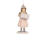 Targhetta Natalizia Clayre & Eef Bambino 11 Cm Plastica Rosa