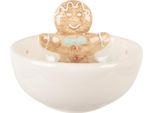 Ciotola Per Decorazioni Clayre & Eef 250 Ml In Vetroceramica Bianca E Marrone
