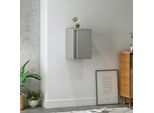 Armadio A Muro 'BurlöV' 50 X 33 X 35 Cm Armadietto In Metallo Grigio Acciaio