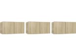 Pensili Tv 3 Pezzi Rovere Sonoma 60X30X30 Cm