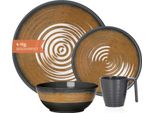 Set Di Stoviglie Da Campeggio 1 Persona 4 Pezzi | Melamina | Set Di Stoviglie Da Picnic | Stoviglie Da Campeggio Stone Curry Design
