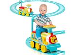 Trenino Elettrico Per Bambini Da 6 V Con 16 Pezzi Di Binari Per Bambini Dai 3 Anni Blu