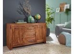 Wohnling Credenza In Legno Massiccio Di Sheesham 118,5 X 40 Cm Montata - Legno Massiccio; WL1.201