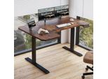 Radlove 150Cm L-Scrivania Elettrica Ad Angolo Regolabile In Altezza, 2 Potenti Motori, Scrivania A L In Piedi, 4-Memory Control(Brown)
