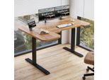 Radlove 150Cm L-Scrivania Elettrica Ad Angolo Regolabile In Altezza, 2 Potenti Motori, Scrivania A L In Piedi, 4-Memory Control (Legno Retrò)
