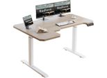 Radlove 150Cm L-Scrivania Elettrica Ad Angolo Regolabile In Altezza, 2 Potenti Motori, Scrivania A L In Piedi, Controllo A 4 Memorie (Beige)