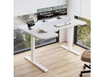 Radlove 150Cm L-Desk Scrivania Elettrica Ad Angolo Regolabile In Altezza, 2 Potenti Motori, Scrivania A L In Piedi, 4-Memory Control (Bianco)