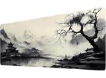 Inf Tappetino Mouse Extra Large Antiscivolo Bordo Cucito - Design Pittura Inchiostro