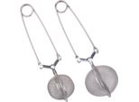 Inf Set Di Filtri Da Tè In Acciaio Inox - 4.5Cm E 5Cm Per Tè Sfuso, 2 Pezzi