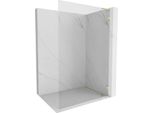 Mexen Lunar L Parete Doccia A Walk-In Destra 50 X 200 Cm, Trasparente 8 Mm, Oro Spazzolato - 830L-050-000-55-00-P