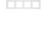 Berker 13837009 Cornice A 4 Ingressi Bianco Polare Lucido Orizzontale K.1
