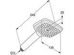 Kludi Freshline Douchette à Main Cl 1S, Chrome, 6450005-00, 6450005-00