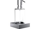 Distributeur De Savon Liquide De Liaison Emco, Montage Mural, Verre Cristal Clair, Pompe MéTallique, Env. 240 Ml, Chromé, 182100102, 182100102