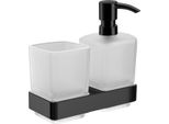 Emco Porte-Verre Loft Et Distributeur De Savon Liquide, ModèLe Mural, Chromé, 053113300, 053113300