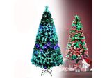 Yuenfong Albero Di Natale Artificiale A Led In Fibra Di Vetro 210 Cm Decorazione Natalizia Albero Di Natale Con 260 Punte E 260 Led Di Luce Albero