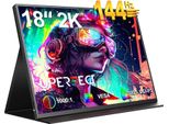 Monitor Da Gioco Portatile, Risoluzione 2K, Frequenza Di Aggiornamento 144Hz, 18 Pollici 144Hz, Spina Ue