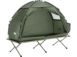 OGS32-II, Tenda Da Campeggio Per 1 Persona, 3 In 1 Con Ganci Per Lampade E Tasche Per Scarpe, Verde