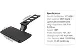 Vassoio Per Tastiera, Regolabile In Altezza, Design Ergonomico, Nero