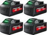 Batteria Di Ricambio, 18V, Capacità 6000Mah, 4Pack 6000Mah