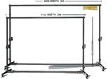 Sistema Di Supporto Per Lo Sfondo, Regolabile In Altezza, Struttura In Alluminio Resistente, 2000X2000, Easy Standing