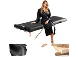 Lettino Per Massaggio, In Pelle Finta, Larghezza 70 Cm, Altezza Regolabile Da 61 Cm A 86 Cm, Montaggio Senza Attrezzi, Portata 225 Kg