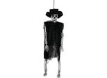 Scheletro Decorazione Cappello Halloween Decorazione Spaventosa Teschio Fantasma Appeso Scurrile Ambiente Spaventoso Nero Bianco Party Art, Colore: Nero / Beige