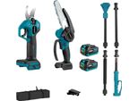 Potatore Elettrico, Motore Brushless, Asta Telescopica, 2 Batterie