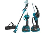 Potatore Elettrico, Motore Brushless, Asta Telescopica, 2 Batterie