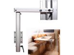 Gambe Del Tavolo Pieghevole Rv, Girevoli A 360°, Design Rimovibile, Argento