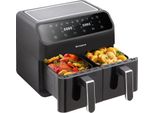 Friggitrice Ad Aria Calda, Doppia Camera, Touch Screen Led, Nero, Ue