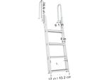 Scala Per Banchina, Design Pieghevole, Elevata Capacità Di Carico, 4 Gradini