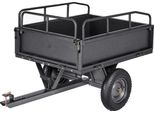 Rimorchio Multiuso Da Giardino, Struttura In Acciaio, Capacità Di Carico 600 Lbs, 10Cu.Ft