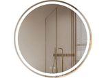 Specchio Da Bagno Illuminato A Led, Funzione Antiappannamento, Luce Dimmerabile, Rotondo 60 Cm