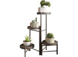 Supporto Per Piante, Design Moderno, Salvaspazio, Nero 4 Parti