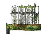 Traliccio Da Giardino, Design Decorativo In Metallo, Facile Da Montare, Nero
