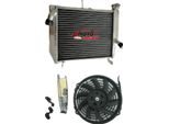 Radiatore In Alluminio, Dimensioni Del Nucleo 8,5 X 13,5 Pollici, Compatibilità Con Yamaha Yzf R3/R25/YZF-R3, Capacità Di Raffreddamento Aumentata Del 30%, Tappo Del Radiatore Incluso, Design Brasato Sottovuoto