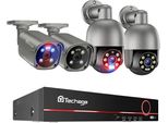 Sistema Di Sicurezza Cctv, Risoluzione 4K, Audio Bidirezionale, 8CH Nvr 4 Telecamere, Nessun Hdd Integrato