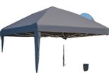 Padiglione Pop-Up, Regolabile In Altezza, Inclusi Sacchi Di Sabbia E Borsa Di Trasporto, Grigio 3X3M